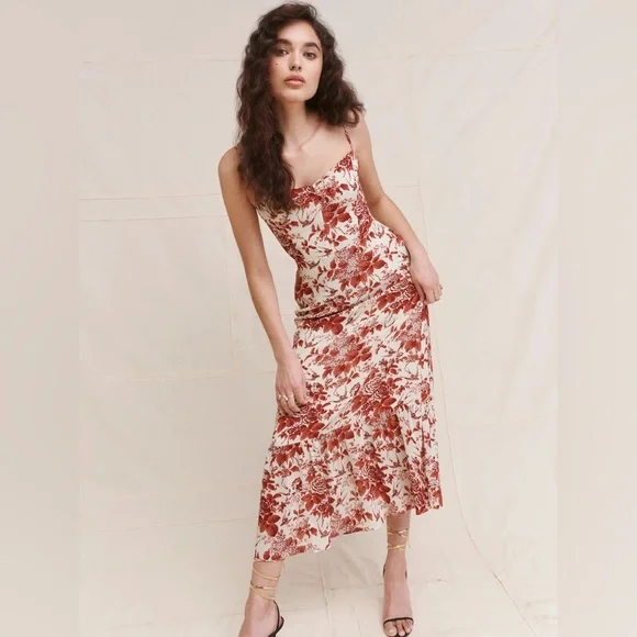 Reformation Emersyn Midi Dress in Toile De Jouy print Size 6 - Picture 3 of 15